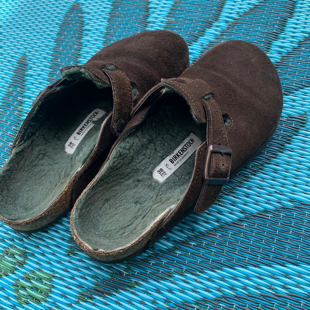 Birkenstock Boston Clogs with Fur